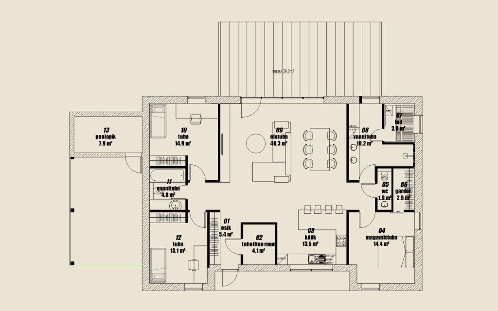 Kvaliteetsed eramud ilma moodullahendusteta. Must karp, valge karp või võtmed kätte majad 85 kuni 185 m². Tutvu projektide ja hinnakirjaga.
